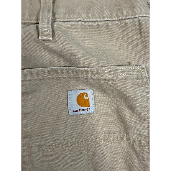 Carhartt Pants Mens 42 x 29 Tan Cotton Canvas Work Straight Leg Workwear Neutral - Picture 7 of 7